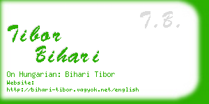 tibor bihari business card